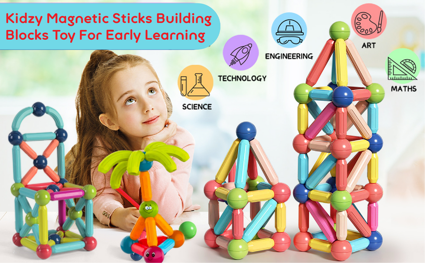 Magnetic Sticks Building Blocks Toy For Early Learning